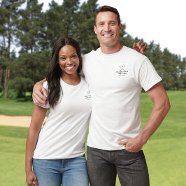 Klassieke gepersonaliseerde golfclubnaam t-shirt