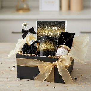 Klassieke gepersonaliseerde gouden glitter mok