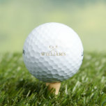 Klassieke gepersonaliseerde gouden naam golfclubs golfballen<br><div class="desc">Personaliseer de naam in klassieke gouden typografie om een uniek golfcadeau en aandenken voor elke golfer te creëer. Ontworpen door Thisnotme©</div>