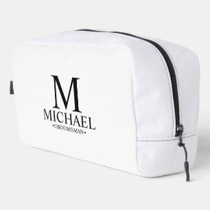 Klassieke Gepersonaliseerde Groomsman Monogram en Toilettasje