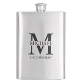 Klassieke Gepersonaliseerde Groomsman Naam Flacon (Voorkant)