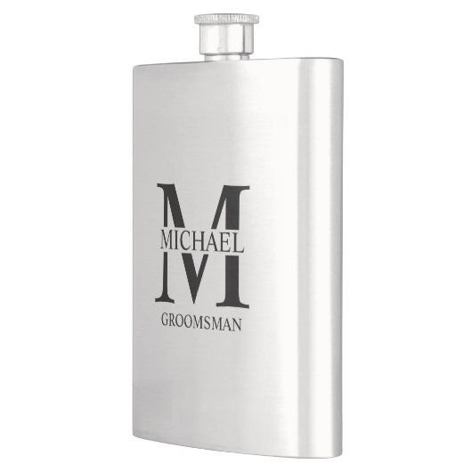Klassieke Gepersonaliseerde Groomsman Naam Flacon (Links)