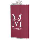 Klassieke Gepersonaliseerde Groomsman Naam Heupfles (Links)