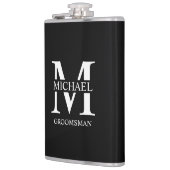 Klassieke Gepersonaliseerde Groomsman Naam Heupfles (Links)