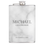 Klassieke Gepersonaliseerde Groomsman Naam Heupfles (Voorkant)