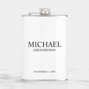 Klassieke Gepersonaliseerde Groomsman Naam Heupfles