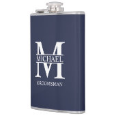 Klassieke Gepersonaliseerde Groomsman Naam Heupfles (Links)