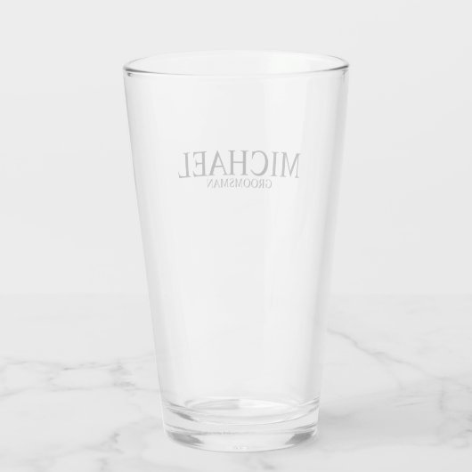 Klassieke gepersonaliseerde Groomsmen Glas (Achterkant)