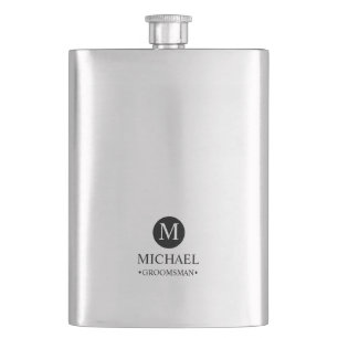 Klassieke Gepersonaliseerde Groomsmen Monogram en  Flacon