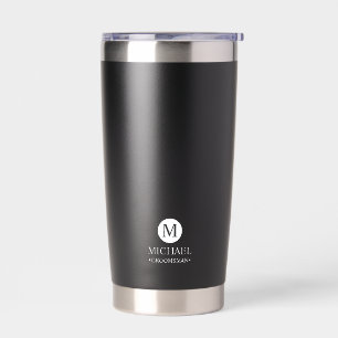 Klassieke Gepersonaliseerde Groomsmen Monogram en Geïsoleerde Drinkbeker