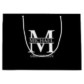 Klassieke Gepersonaliseerde Groomsmen Monogram en Groot Cadeauzakje (Voorkant)