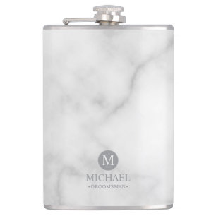 Klassieke Gepersonaliseerde Groomsmen Monogram en  Heupfles