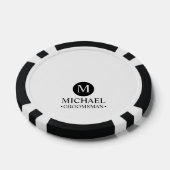 Klassieke Gepersonaliseerde Groomsmen Monogram en  Poker Chips (Enkel)