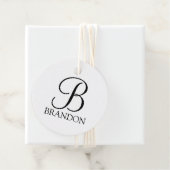 Klassieke Gepersonaliseerde het Monogram van het M Bedankjes Labels (In situ)