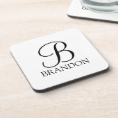 Klassieke Gepersonaliseerde het Monogram van het M Bier Onderzetter (Linkerzijde)