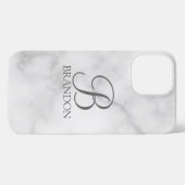 Klassieke Gepersonaliseerde het Monogram van het M iPhone Hoesje (Achterkant horizontaal)