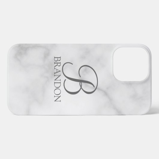 Klassieke Gepersonaliseerde het Monogram van het M iPhone Hoesje (Achterkant horizontaal)