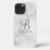 Klassieke Gepersonaliseerde het Monogram van het M iPhone Hoesje (Achterkant)