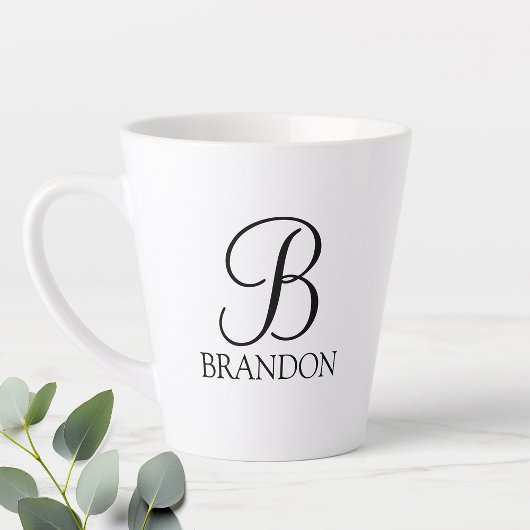 Klassieke Gepersonaliseerde het Monogram van het M Latte Mok