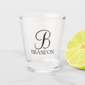 Klassieke Gepersonaliseerde het Monogram van het M Shot Glas (Voorkant)