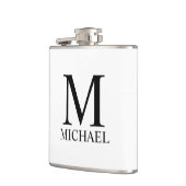 Klassieke gepersonaliseerde monogram- en naamflesj heupfles (Links)