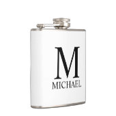 Klassieke gepersonaliseerde monogram- en naamflesj heupfles (Rechts)