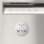 Klassieke gepersonaliseerde monogram golfbal magneet (Insitu (Vaatwasser))