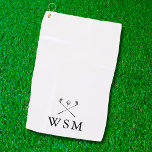 Klassieke gepersonaliseerde Monogram Golfclubs Golfhanddoek<br><div class="desc">Pas het monogram aan in klassieke typografie aan om een uniek golfcadeau te creëer en in het belang van elke golfer. Ontworpen door: Thisnotme©</div>