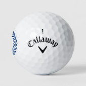Klassieke gepersonaliseerde monogram krans blauw golfballen (Logo)
