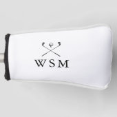 Klassieke gepersonaliseerde monogramgolfclubs golf golfheadcover (Voorkant)