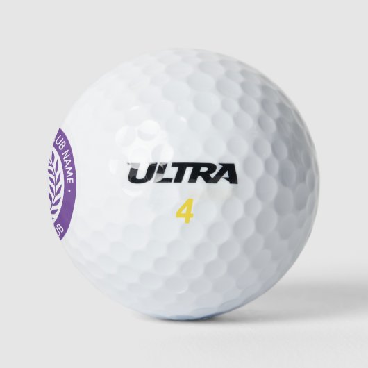 Klassieke gepersonaliseerde naam Paarse set Golfballen (Logo)