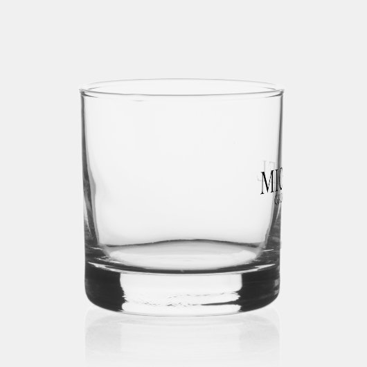 Klassieke gepersonaliseerde naam voor bruidsjonker whisky glas (Rechts)