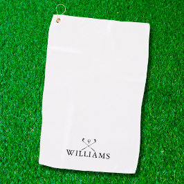 Klassieke gepersonaliseerde naamgolfclubs golfhanddoek