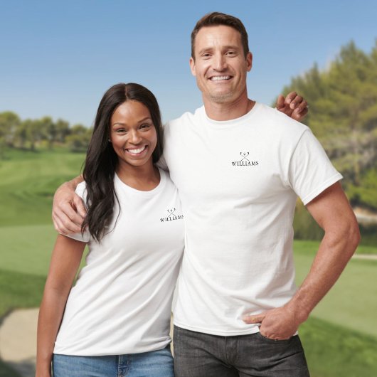 Klassieke gepersonaliseerde naamgolfclubs t-shirt