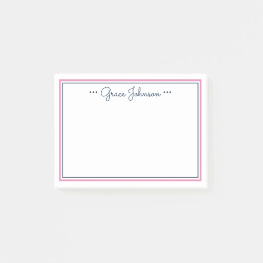 Klassieke gepersonaliseerde Post-it Nota's | Navy Post-it® Notes (Voorkant)