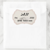 Klassieke gepersonaliseerde ronde vlees label zout (Tas)