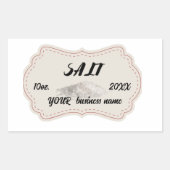 Klassieke gepersonaliseerde ronde vlees label zout (Voorkant)