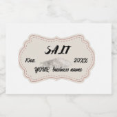 Klassieke gepersonaliseerde ronde vlees label zout voedselcontainer etiket (Enkel label)