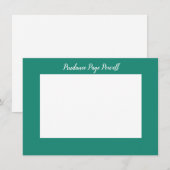 Klassieke gepersonaliseerde turquoise en witte kaa kaart (Voorkant / Achterkant)