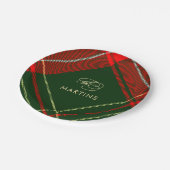 Klassieke Geplaatst Gepersonaliseerde Naam Kerstva Papieren Bordje (Gekanteld)