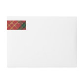 Klassieke geplakte kerstwrap rond adreslabel (Voorkant)