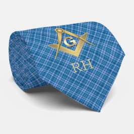 Klassieke geponste Masonic Monogrammed Stropdas
