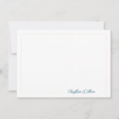 Klassieke, geronde Oranje Script Calligraphy Borde Notitiekaartje (Voorkant)