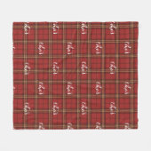 Klassieke geruite Kerst - Fleece Deken (Voorkant (Horizontaal))