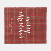 Klassieke geruite Kerstmis Festive - Fleece Deken (Voorkant (Horizontaal))