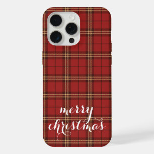 Klassieke geruite Merry Christmas Festive - iPhone 15 Pro Max Case