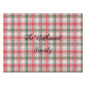 Klassieke geruite winter rood, groen tafelkleed (Voorkant (Horizontaal))