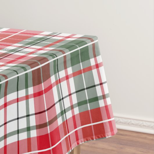 Klassieke geruite winter rood, groen tafelkleed (Voorbeeld)