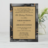 Klassieke gescheiden ouders Gouden bruiloft uitnod Kaart (Staand voorkant)