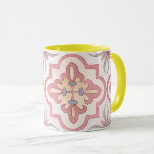 Klassieke geschenk tegel stelt mam lievelingsroze  mok (Voorkant rechts)